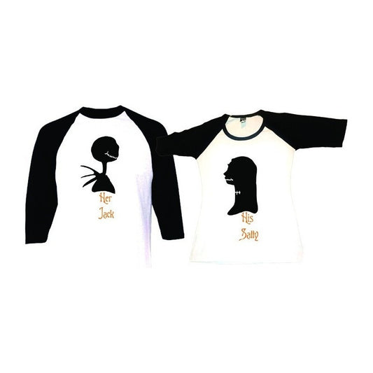 Pkt Playeras Extraño Mundo De Jack Skellington Novios Pareja