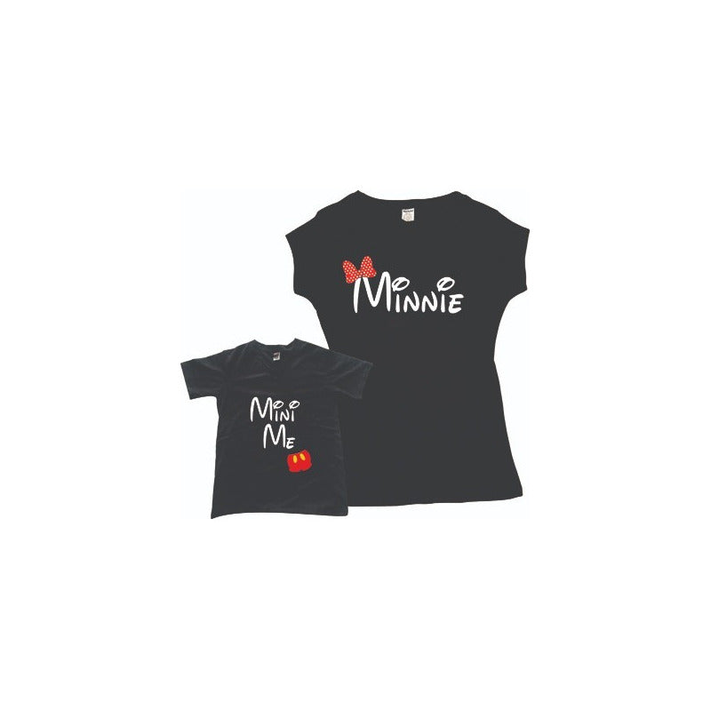 Pkt 3 Playeras Mickey & Minnie Me Mouse Duo Mama E Hija/hijo