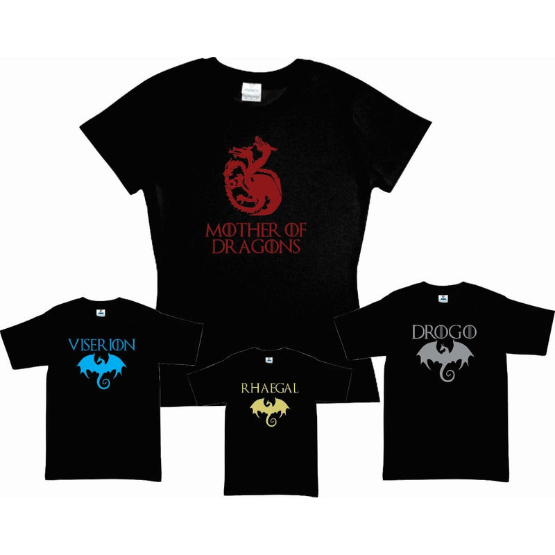 Pkt 4 Playeras Mother Of Dragons Drogon Dia De Las Madres