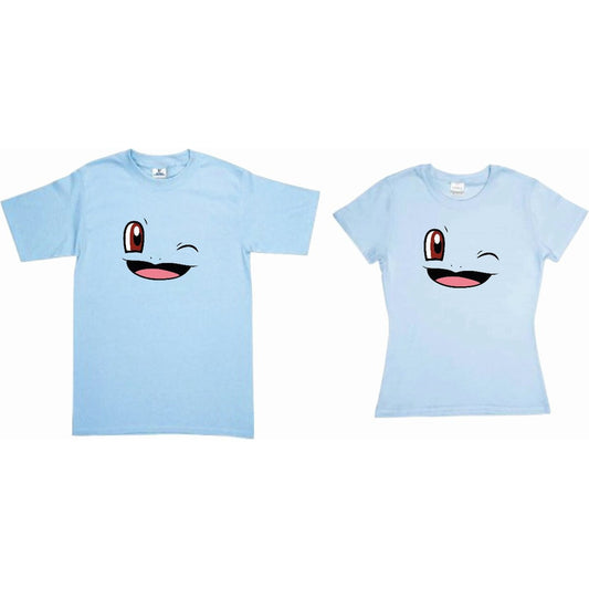 Pkt 2 Playeras Pokemon Squirtle 1 Pareja Familia Evento