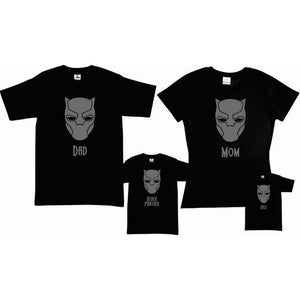 Pkt 4 Playeras Familia Pantera Negra Black Panther Evento