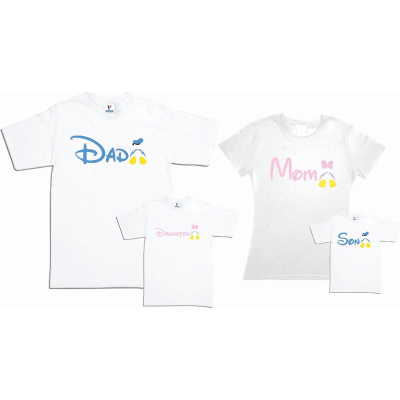 Pkt 4 Playeras Pato Donald & Daisy Evento Personalizada