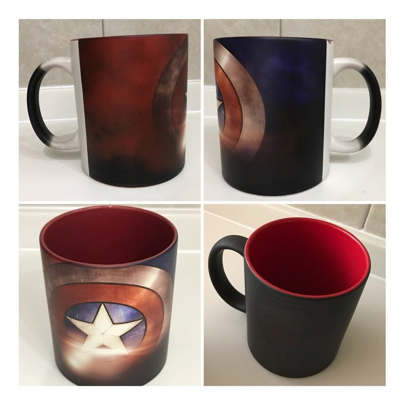 Capitán América Taza Magica Interior Rojo