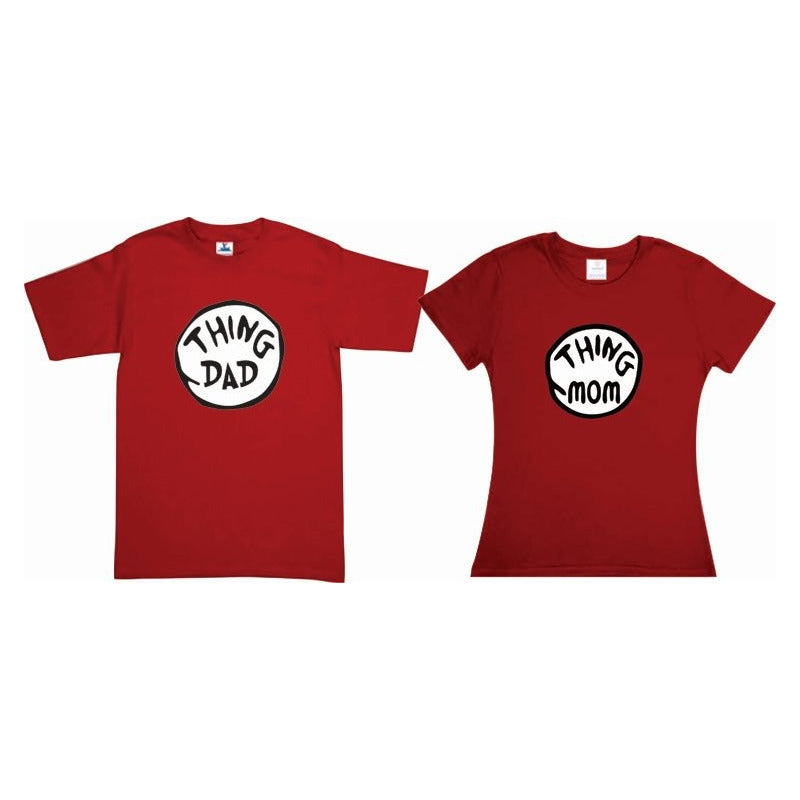 Pkt Thing Mom & Dad 2 Playeras  Dr Seuss