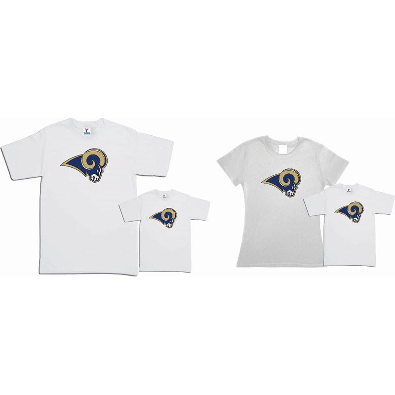 Pkt 4 Playeras Rams Tipo Nfl Papa E Hijo Los Angeles Mod 1