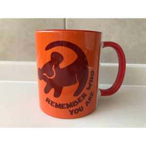 Taza El Rey Leon Remember Who You Are Naranja