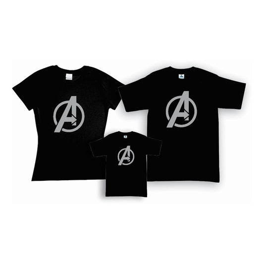Pkt 3 Playeras Avengers Familia Evento Fiesta Endgame