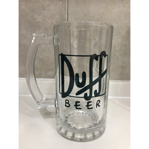 Tarro De Cerveza Duff Transparente Personalizado Simpson