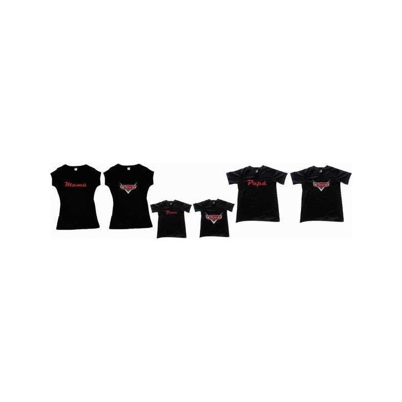 Pkt 6 Playeras Cars Familia Evento