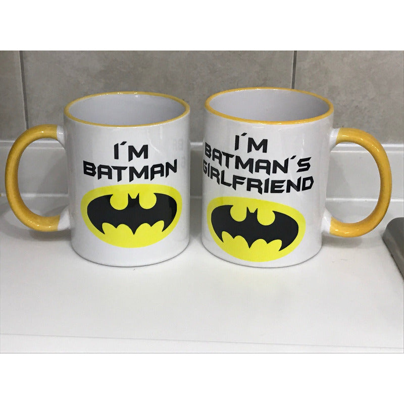 Batman Pkt Pareja Set 2 Tazas Novios San Valentin Regalo Nessie