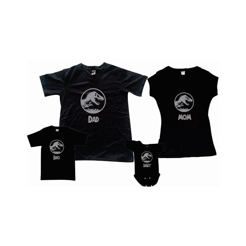 Pkt 3 Playeras Mundo Jurasico Familia Evento Fiesta Jurassic