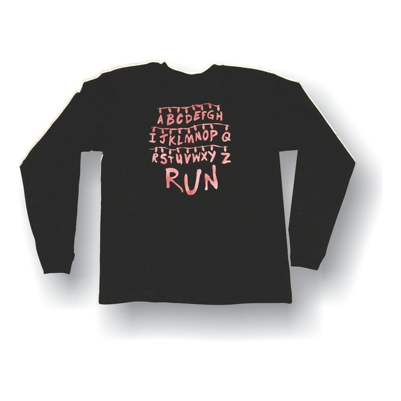 Playera Stranger Things Manga Larga Unisex Abecedario