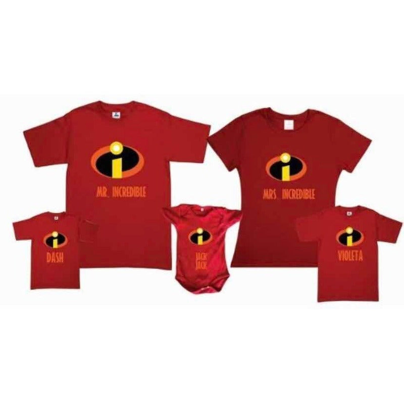 Pkt 5 Playeras Los Increibles 1 Xxl Y 4 Básicas