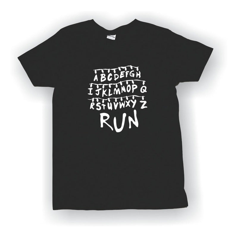 Playera Stranger Things Abecedario Run