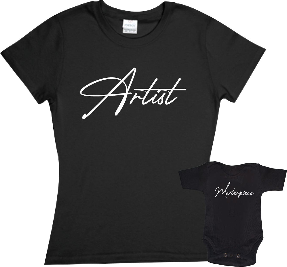Set 2 Playeras Artist Masterpiece Dia de las Madres Mamá e hijo Familia Evento Duo Mamá e Hija / hijo