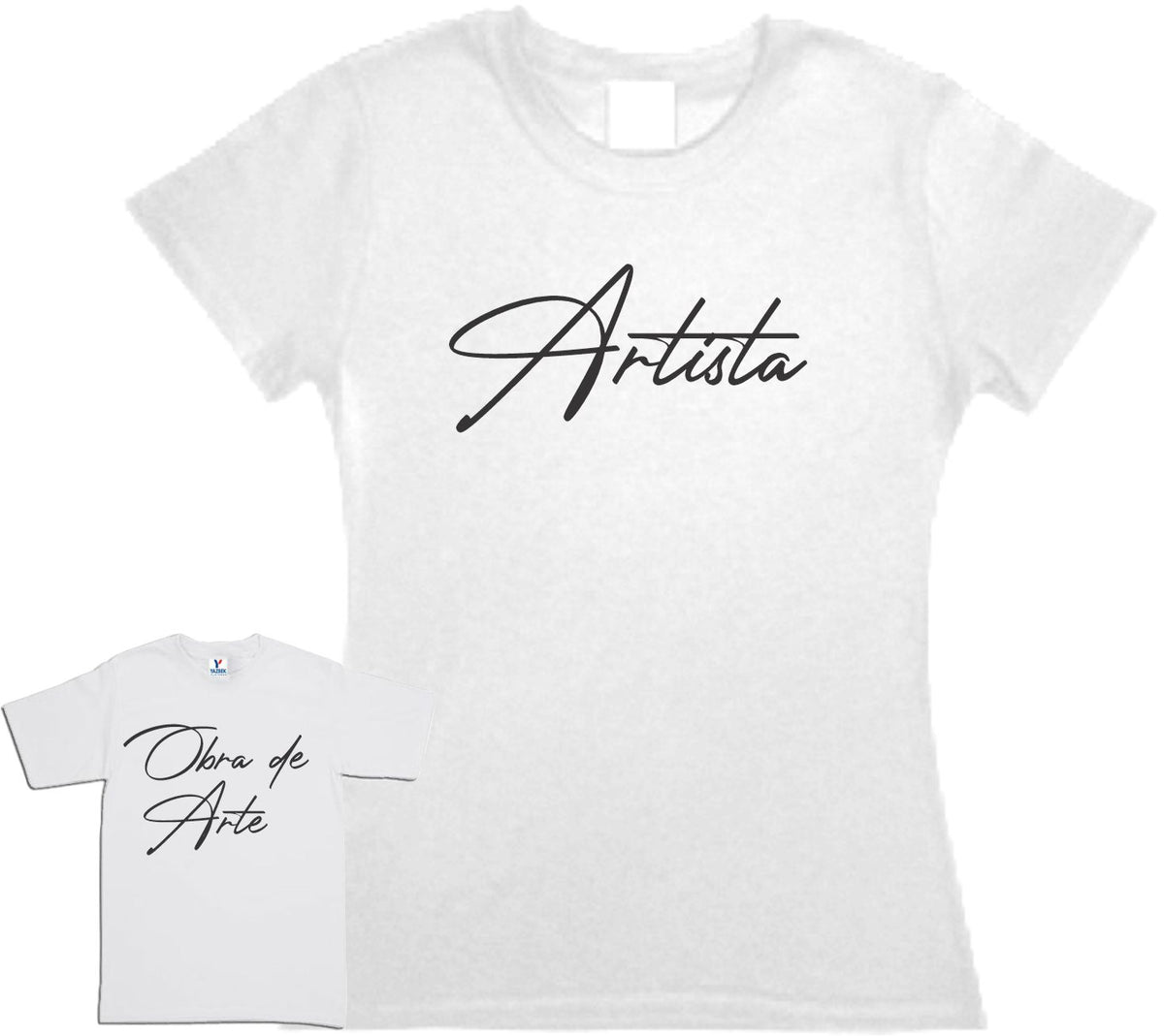 Set 2 Playeras Artista Obra de Arte Dia de las Madres Mamá e hijo Familia Evento Duo Mamá e Hija