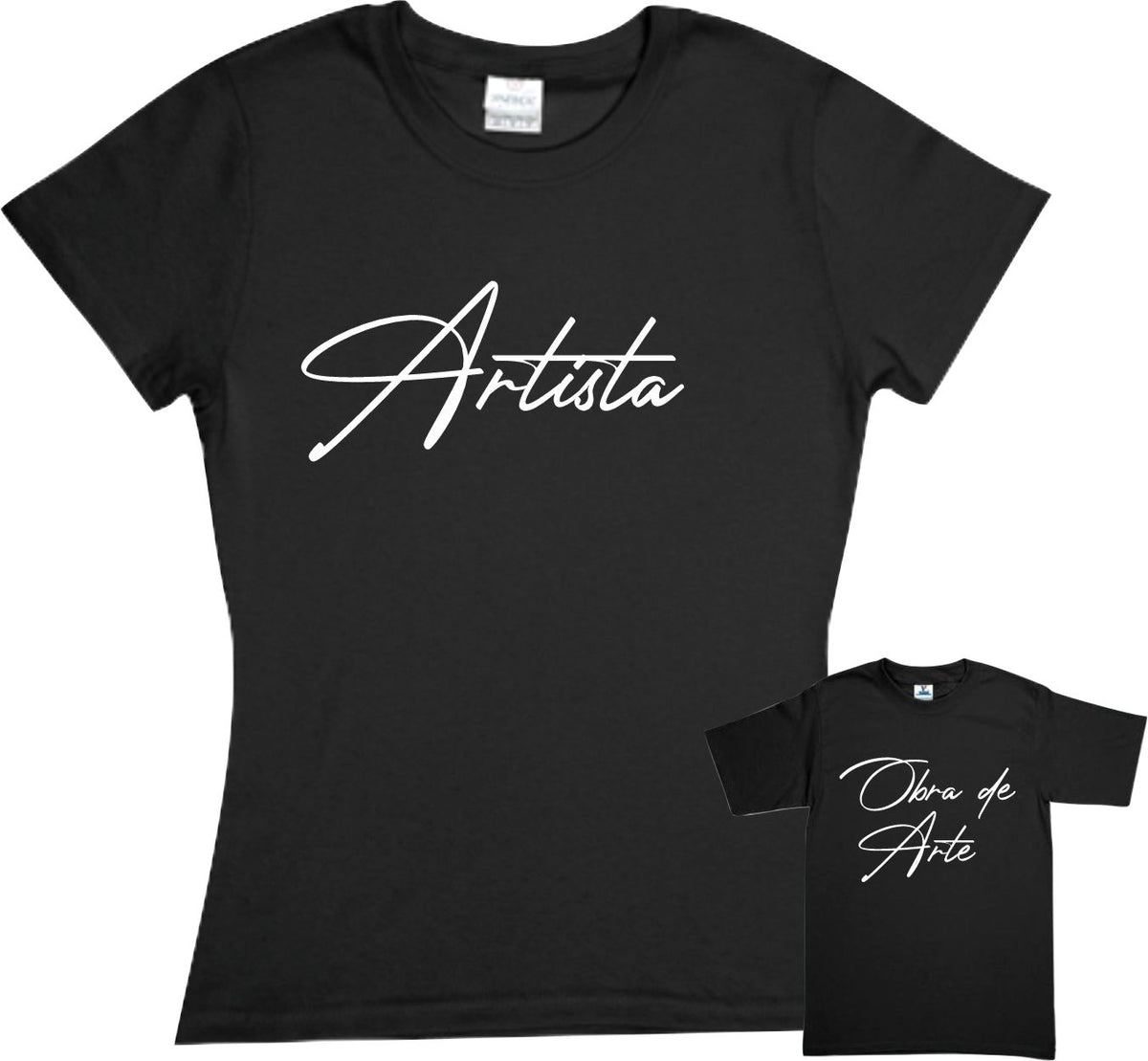Set 2 Playeras Artista Obra de Arte Dia de las Madres Mamá e hijo Familia Evento Duo Mamá e Hija