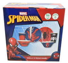 Cargar imagen en el visor de la galería, Vajilla Disney Marvel Spiderman Hombre Araña Bambú Colección

