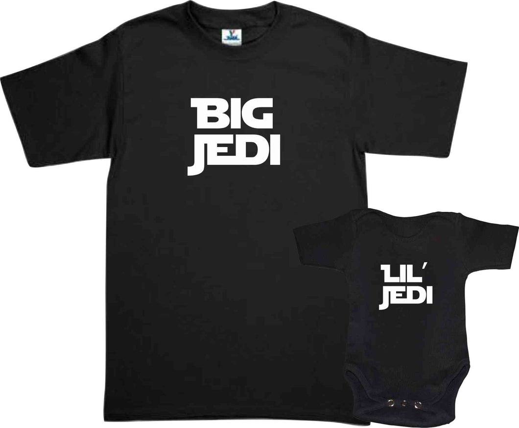 Set 2 Playeras Jedi Star Wars del Padre papa e hijo Dia del Padre Familia Evento Duo Papá e Hijo