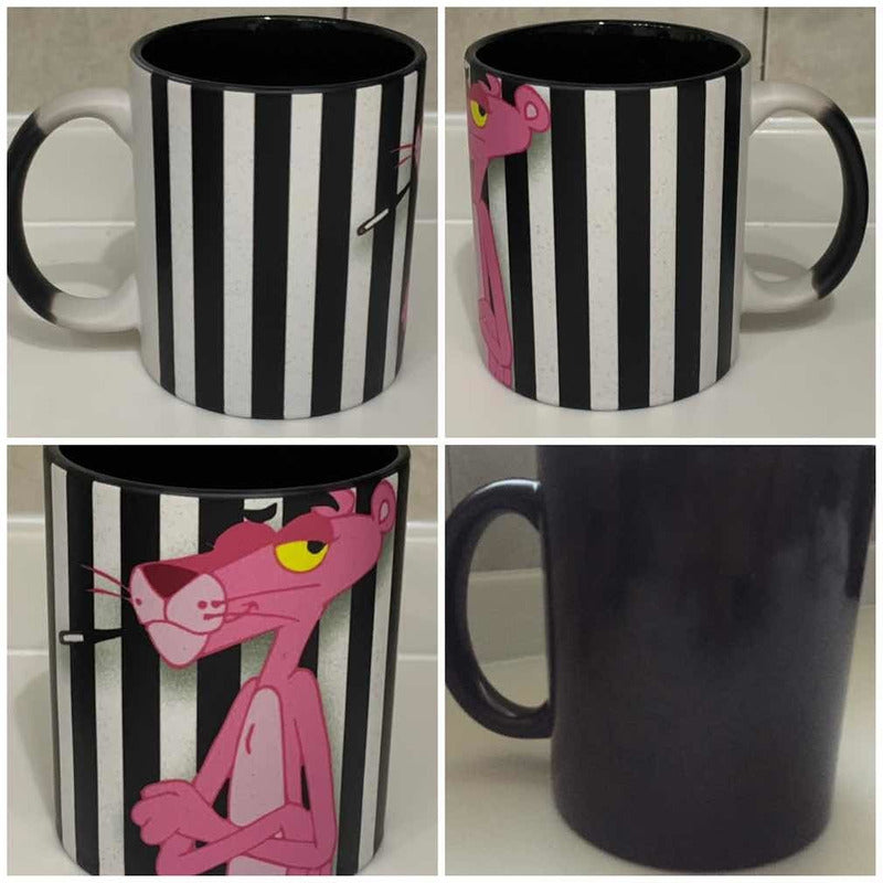 Taza Pantera Rosa Mágica Térmica Md Bck