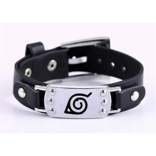 Naruto Pulsera Cuero Brazalate Md1