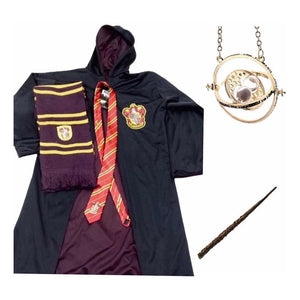 Disfraz Hermione Gryffindor Capa Corbata Bufanda Varita Gira