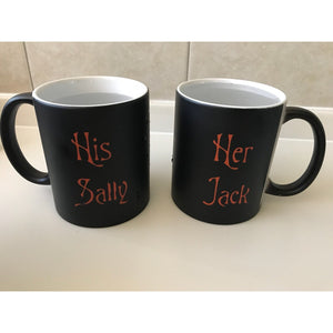 Jack Skellington Y Sally Pkt 2 Tazas Mágicas Pareja Novios B