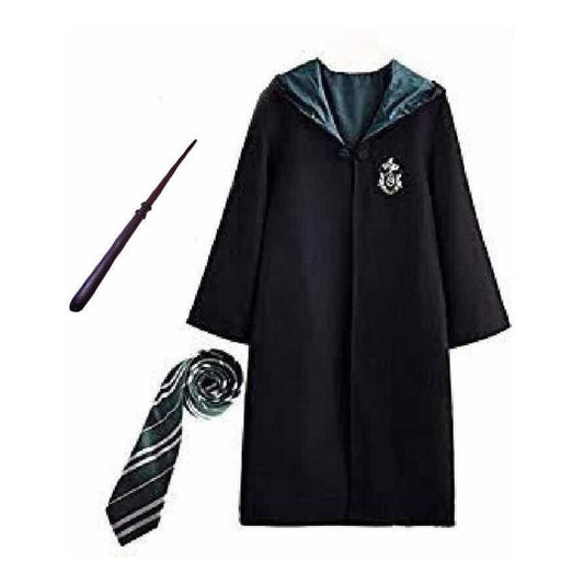 Disfraz Slytherin Draco Malfoy Capa, Corbata Y Varita