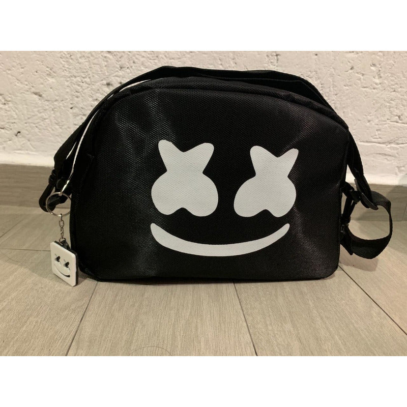 Lonchera Marshmello Dj Negra Escolar Fortnite Con Llavero