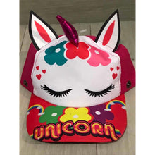 Cargar imagen en el visor de la galería, Gorra Unicornio Cubrebocas Protector Facial Ajustable
