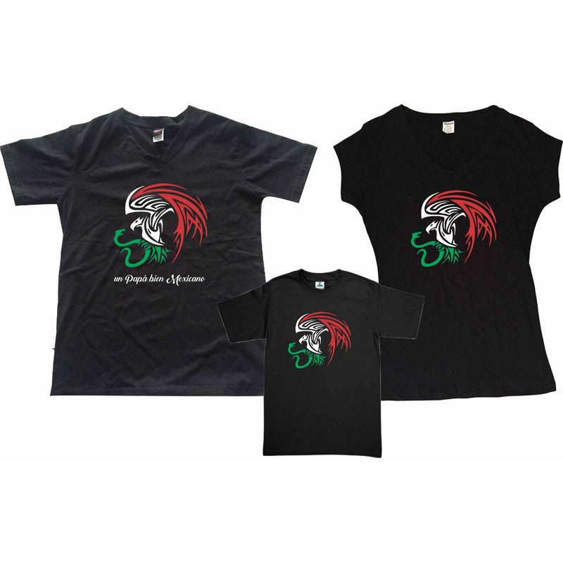 Set 3 Playeras Aguila Bien Mexicano 15 De Septiembre Aguila