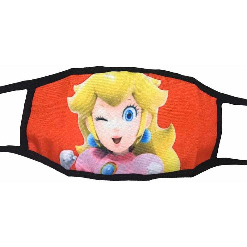 Cubrebocas Princesa Peach Mario Bros Tapabocas Nintendo Tela