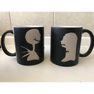 Jack Skellington Y Sally Pkt 2 Tazas Mágicas Pareja Novios B