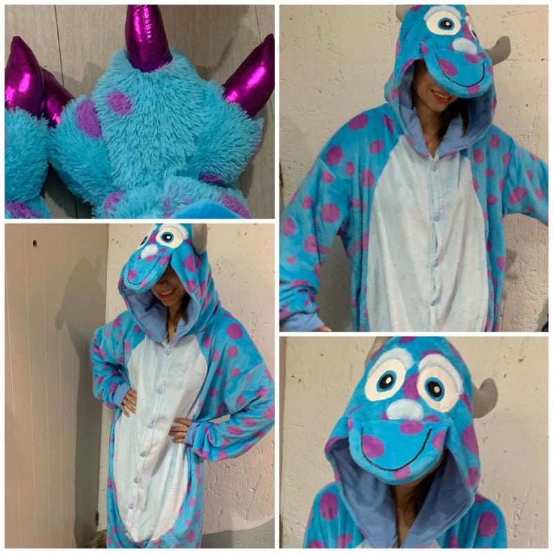 Set Kigurumi Sulley Pijama & Pantuflas Monster Inc Kawaii