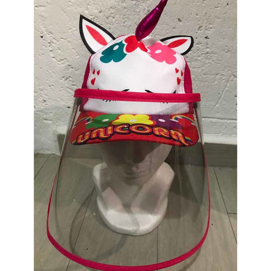 Gorra Unicornio Cubrebocas Protector Facial Ajustable