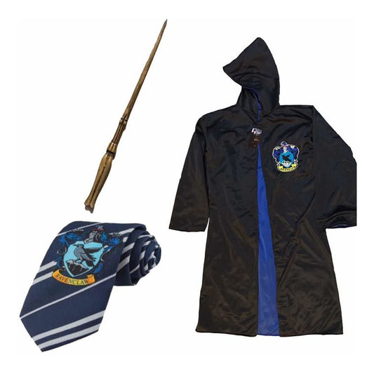Disfraz Ravenclaw Luna Lovegood Capa Varita Corbata Cosplay