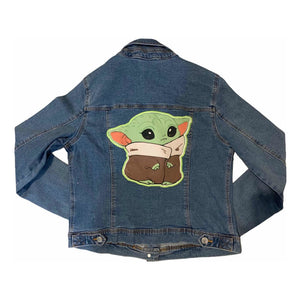 Baby Yoda Chamarra Mezclilla Dama Slim Fit