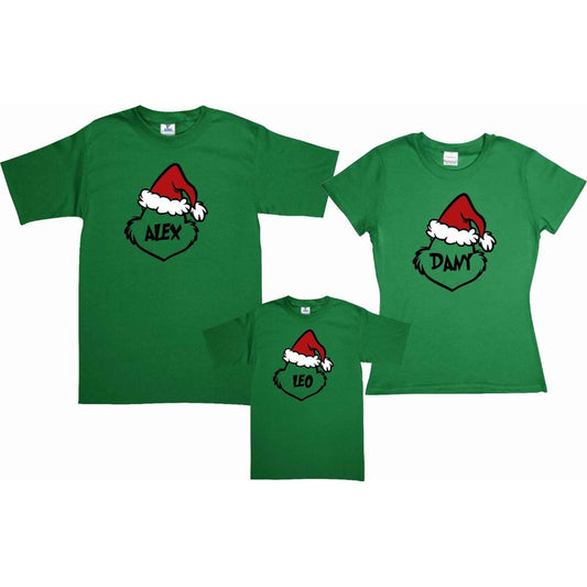 Set El Grinch 3 Playeras Familia Navidad Papa, Mama Md2