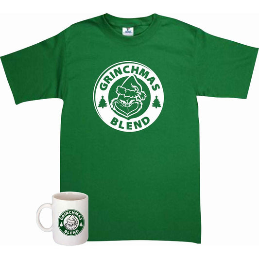 Set El Grinch Playera Y Taza Regalo Navidad Adulto Unisex