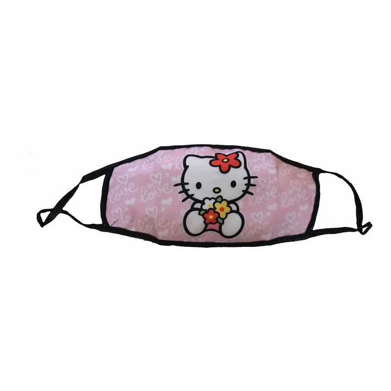 Cubrebocas Kitty Tapabocas Niñas Tela Lavable Reutilizable
