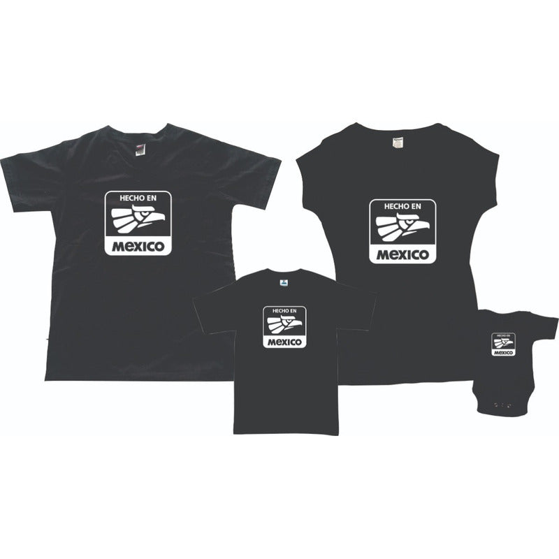 Set 4 Playeras Hecho En Mexico 15 De Septiembre Familia Even