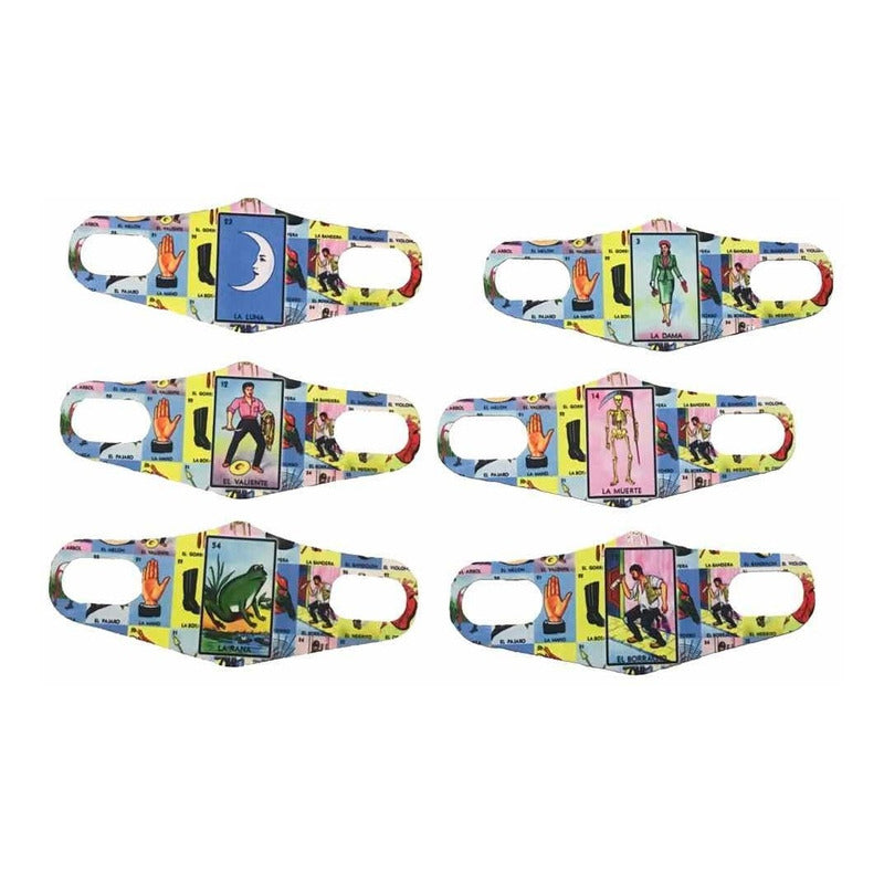 Cubrebocas Lotería Tapa Bocas Lycra Lavable Reutilizable
