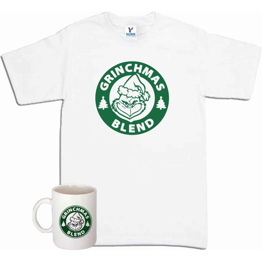 Set El Grinch Playera Y Taza Regalo Navidad Adulto Unisex Bc