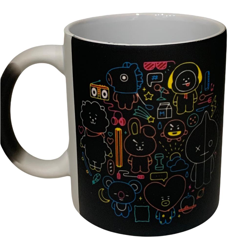 Taza Bt21 Mágica Térmica Bts Kpop Kawaii Md Blk
