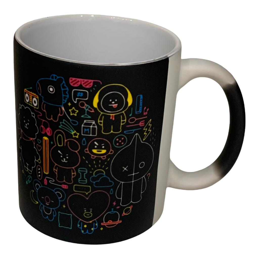 Taza Bt21 Mágica Térmica Bts Kpop Kawaii Md Blk