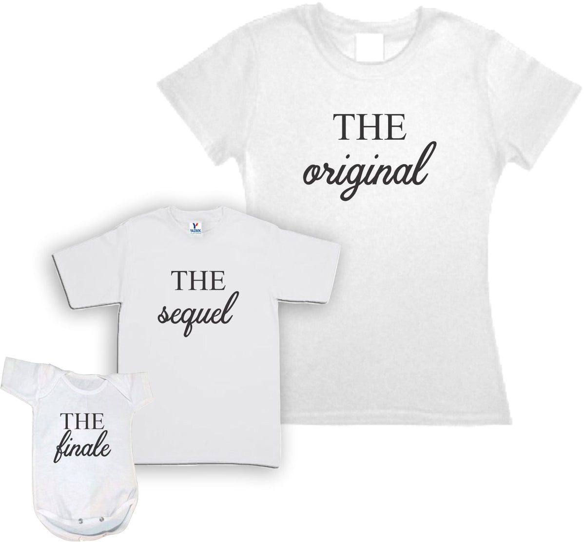 Set 3 Playeras The Original, The Sequel y The Finale Peliculas Dia de las Madres Mamá e hijos Familia Evento