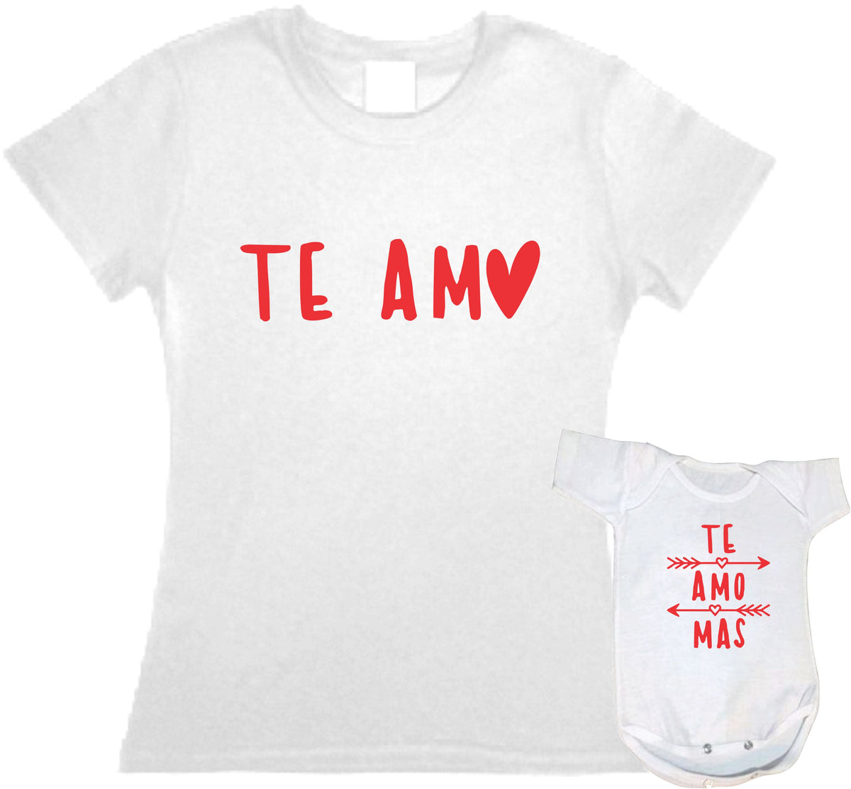 Set 2 playeras Te Amo Yo te Amo Mas Duo Mamá e hijo / hija Dia de las madres Familia Evento