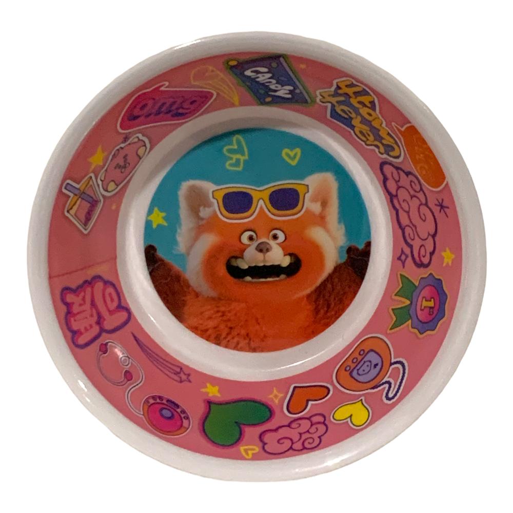 Turning Red Disney Mei Mei  Set 3 piezas para Melamina, con plato, tazón y Vaso