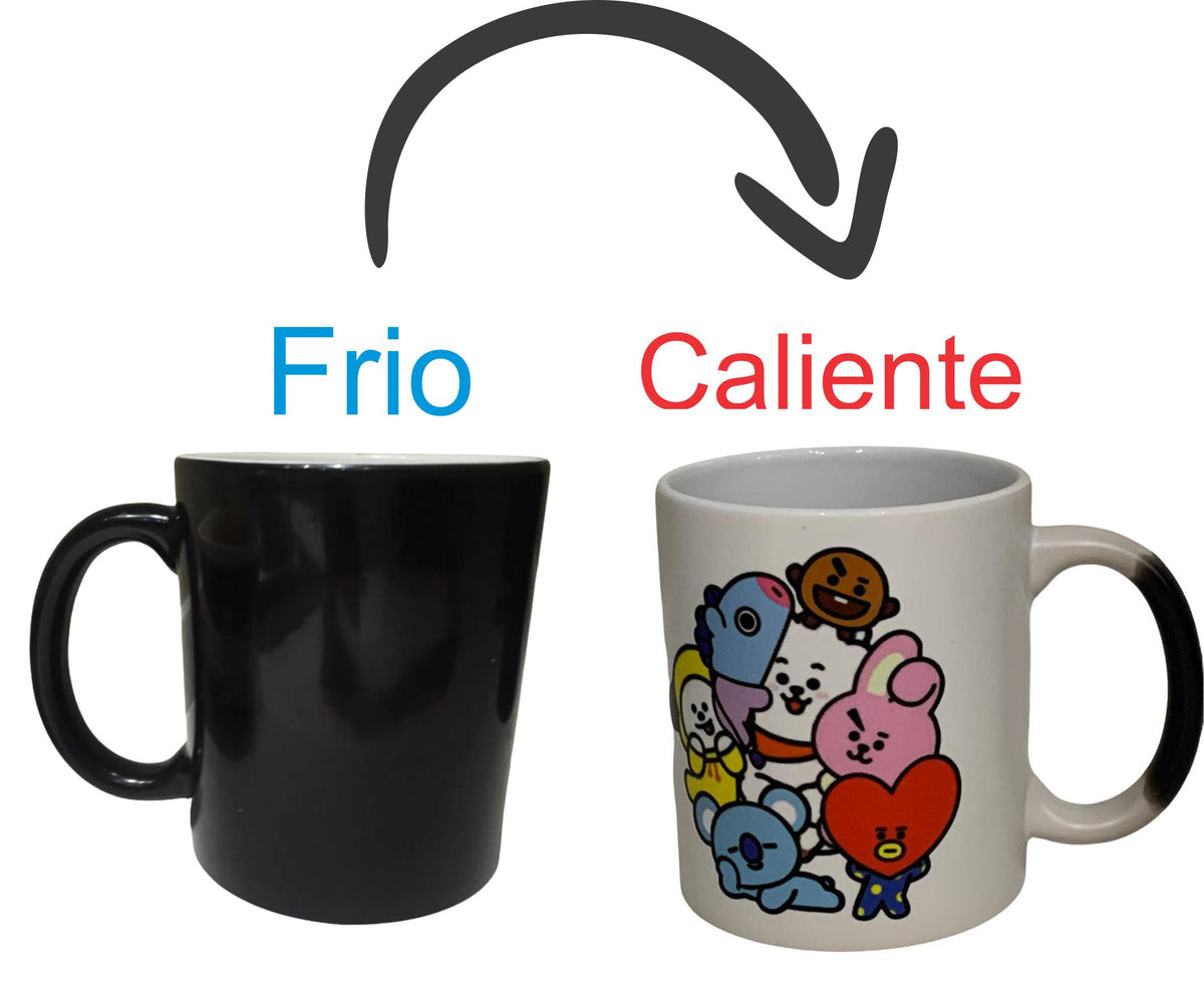 Bt21 Taza Mágica Bts Kpop Kawaii Corea Tata Chimmy Coocky