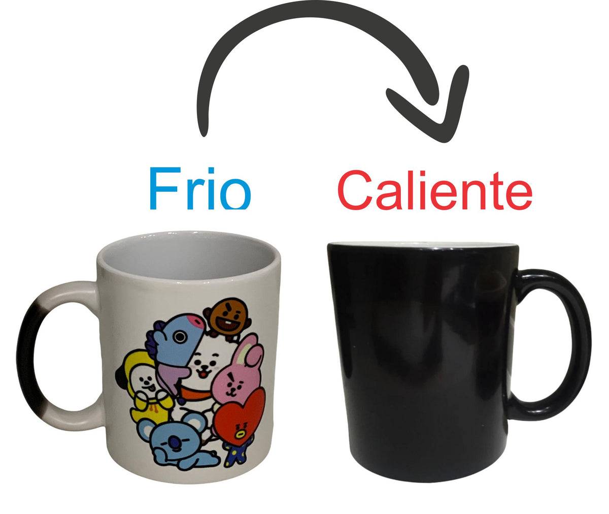 Bt21 Taza Mágica Bts Kpop Kawaii Corea Tata Chimmy Coocky